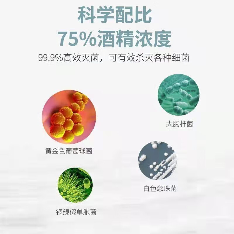 韩泊莉（HANBOLI）美妆工具 75%酒精消毒湿巾大包家用带盖杀jun清洁剂湿纸巾 7包装