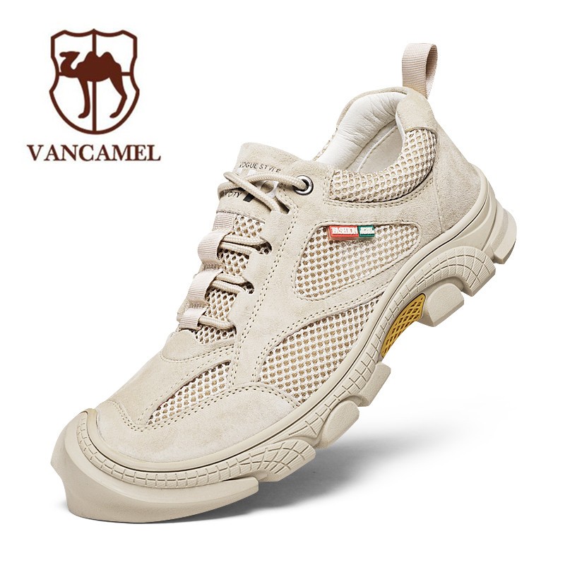 西域骆驼(vancamel)新款夏季网面鞋透气网鞋大码户外登山鞋徒步休闲鞋