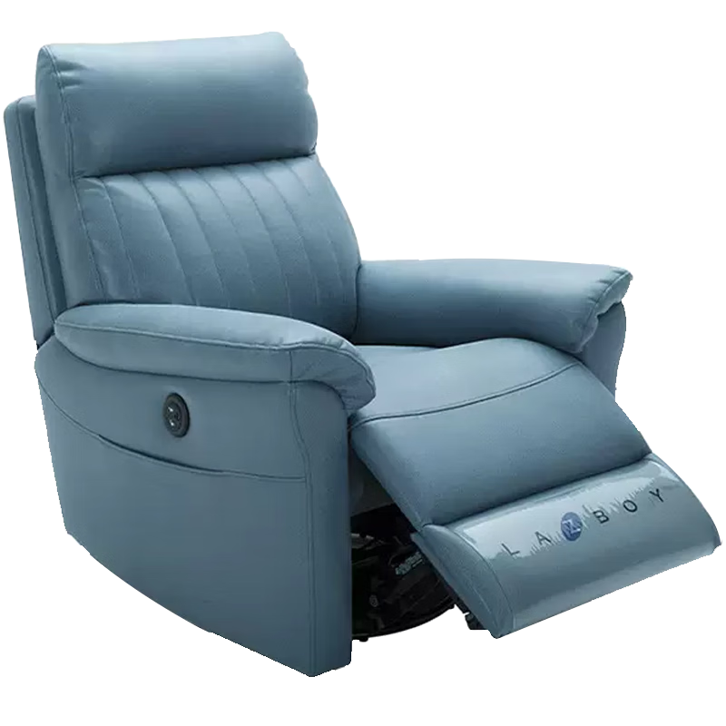 lazboy乐至宝功能单人沙发科技布沙发gna607牛仔蓝手动7天发货实付