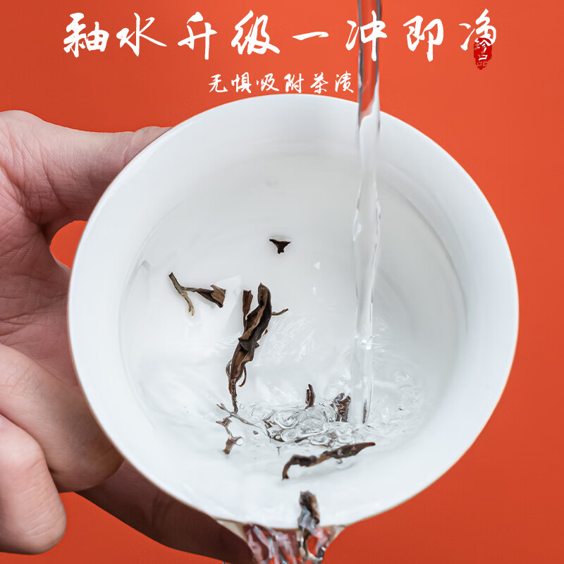 白瓷功夫茶具套装家用侧把德化高白玉瓷泡茶壶盖碗茶杯茶洗整套陶瓷描金 10头汉白玉(侧把-木)-罗汉杯-描金