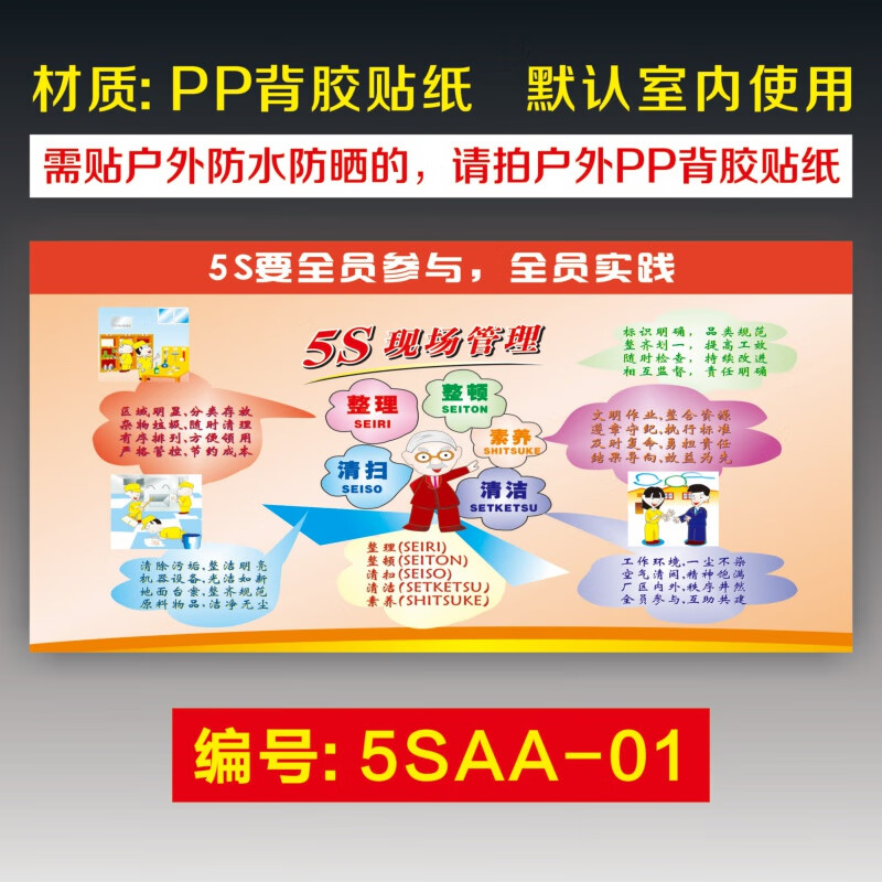 晗畅公司5s车间管理宣传栏看板定制海报挂画工厂生产现场展板背胶贴纸