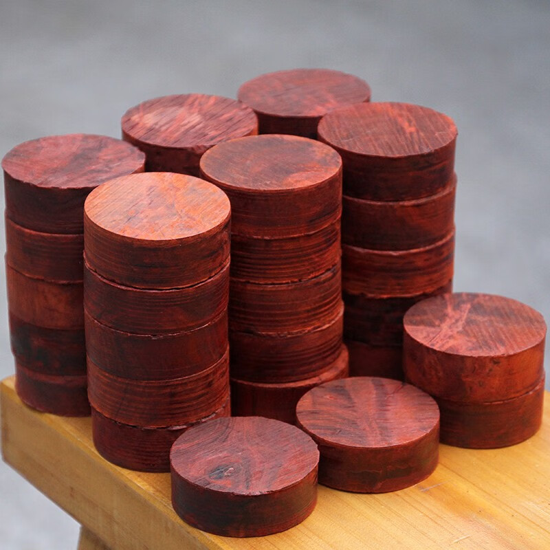 仙来阁 印度小叶紫檀木料 棋子料 象棋料 瘤疤金星老料 木头原料原木