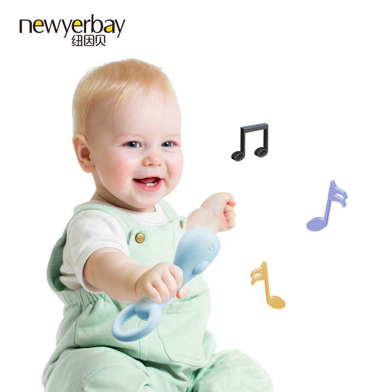 牙胶安抚纽因贝婴儿玩具手摇铃玩具6件套详细评测报告,使用两个月反馈！