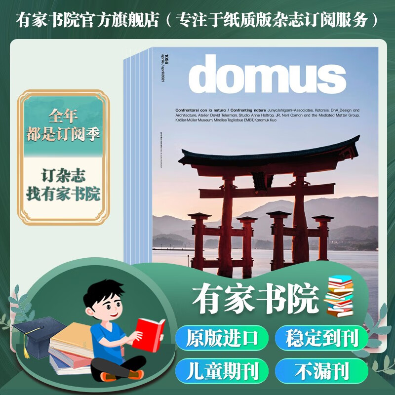 【外刊订阅】建筑装饰艺术domus 英文杂志 英语杂志  介绍室内家具与