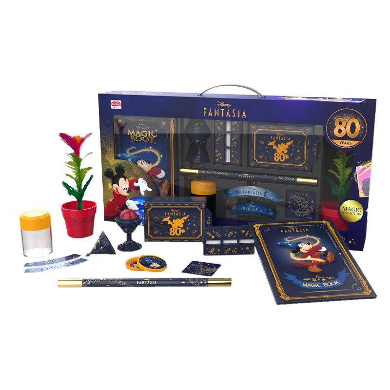 迪士尼(disney)儿童魔术道具米奇80周年变魔法套装大礼盒玩具8-12岁