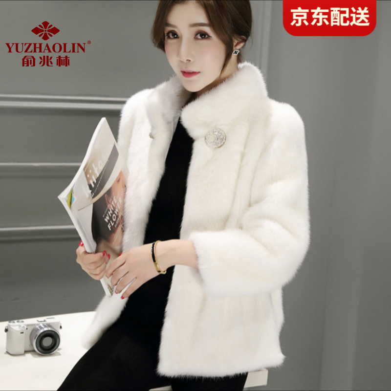 女短款显瘦裘貂皮大衣仿水仿仿貂绒仿狐狸毛时尚年轻款高档轻奢女装