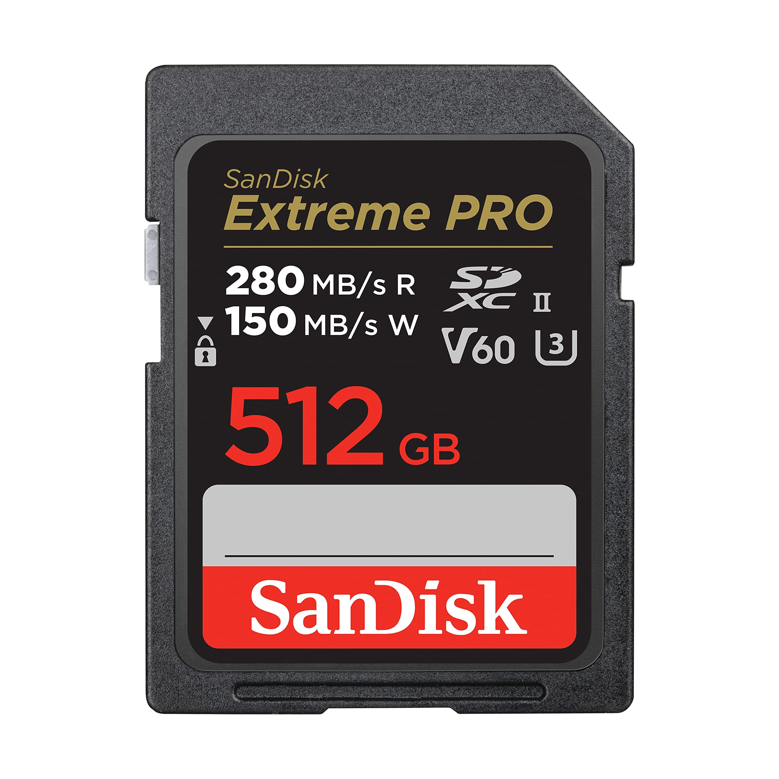 闪迪（SanDisk）闪迪512GB Extreme PRO SDXC 内存卡 6K超高清视频 V60 微单反相机存储卡SD卡 读速280MB/s