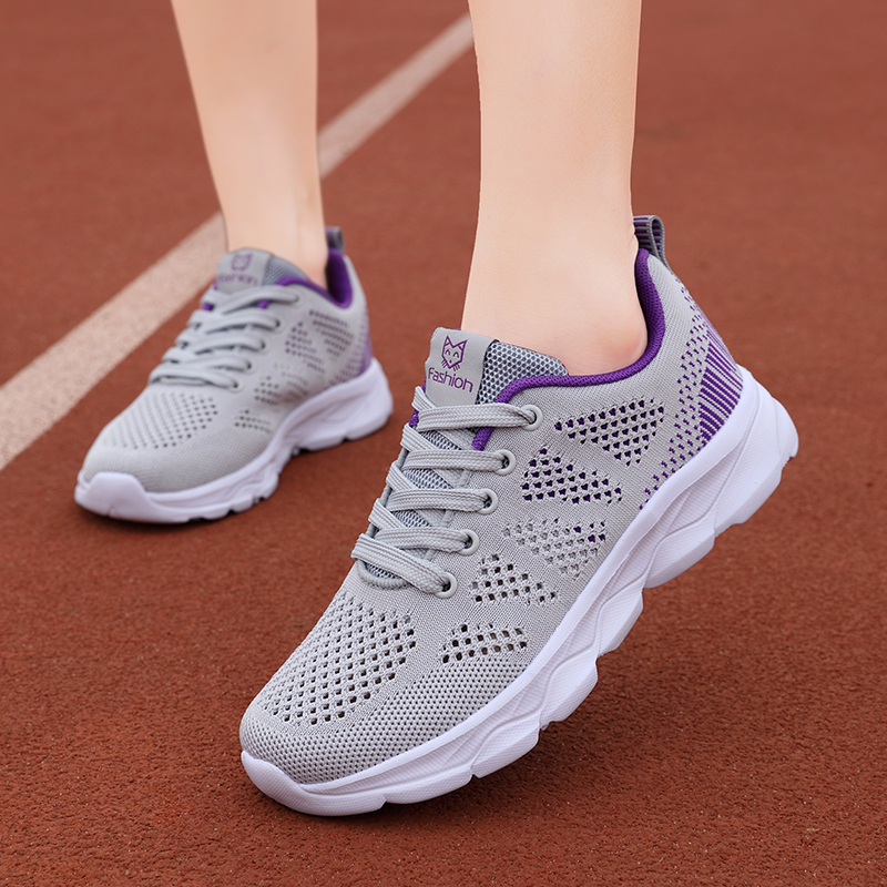 运动鞋夏季健步镂空透气女2022年老人妈妈运动休闲白色中老年网鞋
