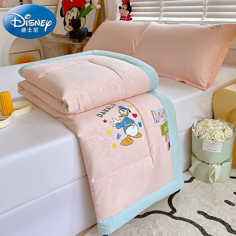 空调被夏季夏凉被单人被芯双人夏被可机洗水 唐老鸭 180x220cm