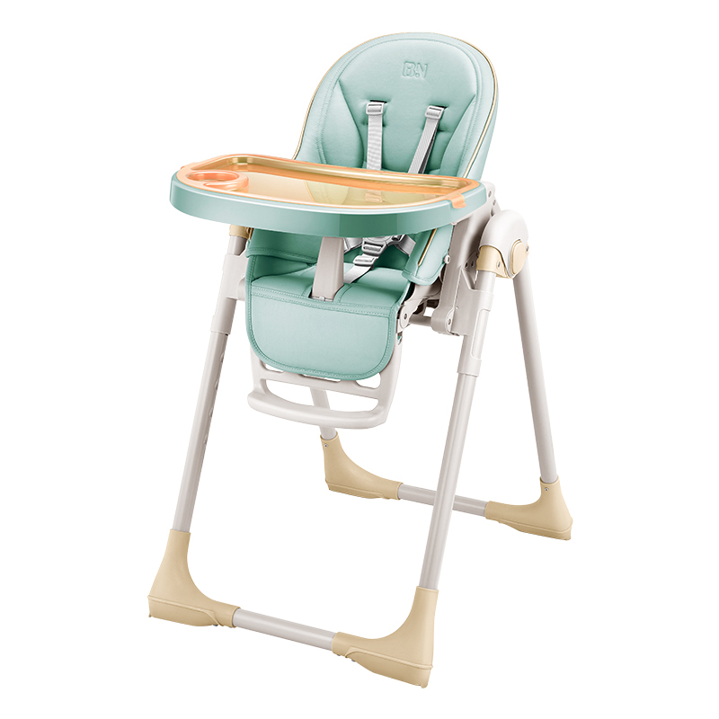 贝能(Baoneo)儿童餐椅 宝宝餐椅 多功能可坐可躺婴儿餐椅 可折叠便捷式吃饭餐桌 H580 升级晨禾绿旗舰款