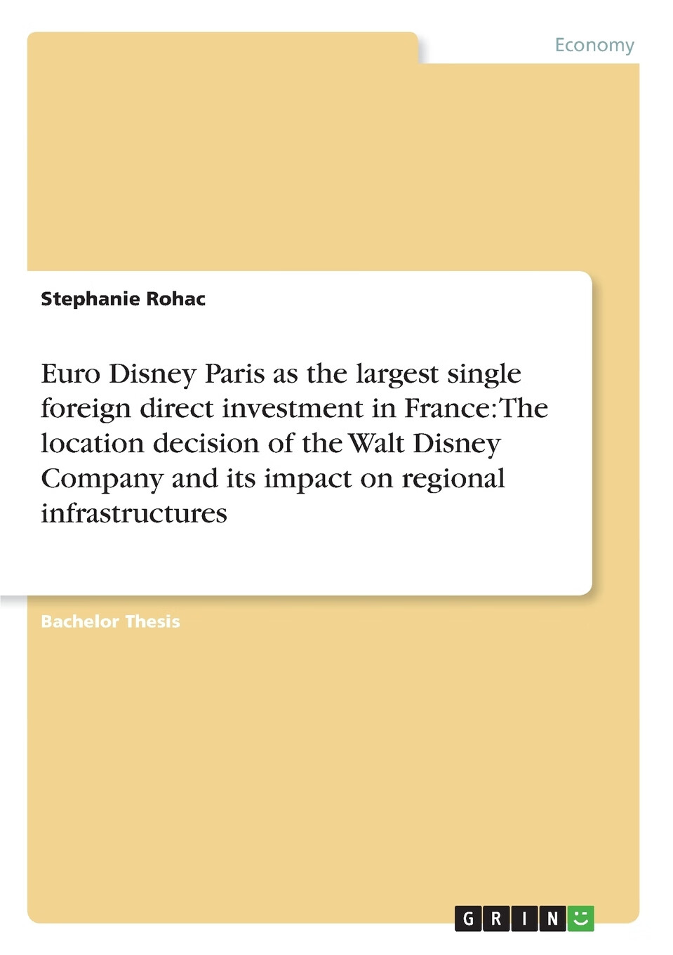 【预售 按需印刷】euro disney paris as the largest single foreign