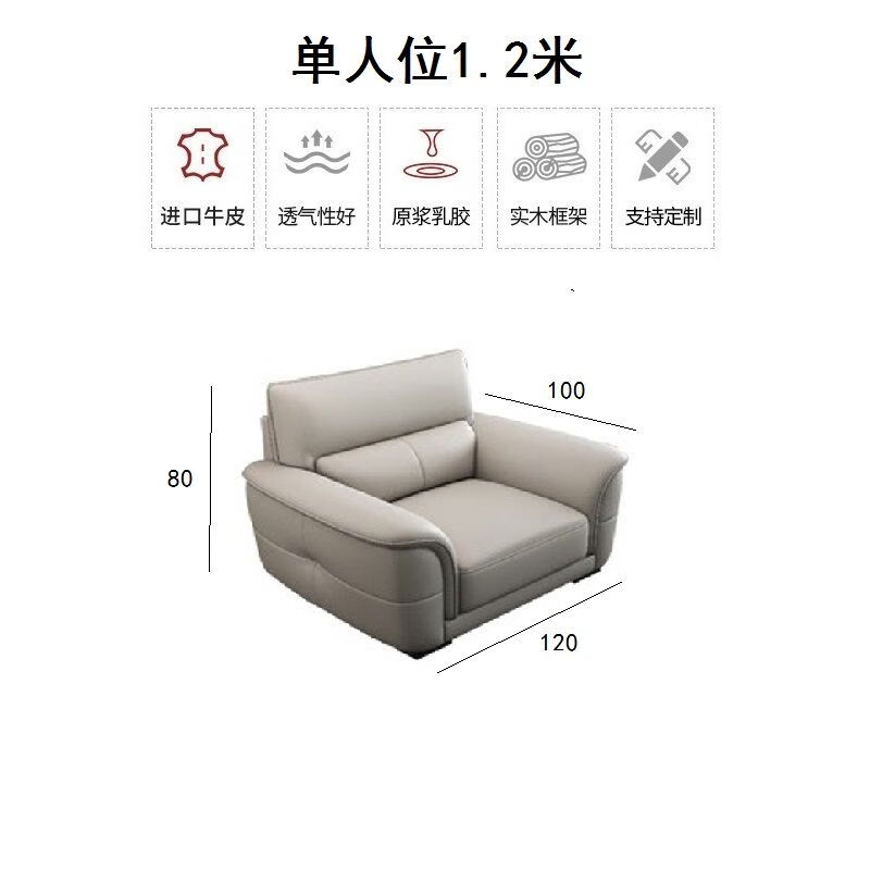 贵宾顾家家具现代简约真皮沙发大户型客厅贵妃位组合进口头层牛皮乳胶