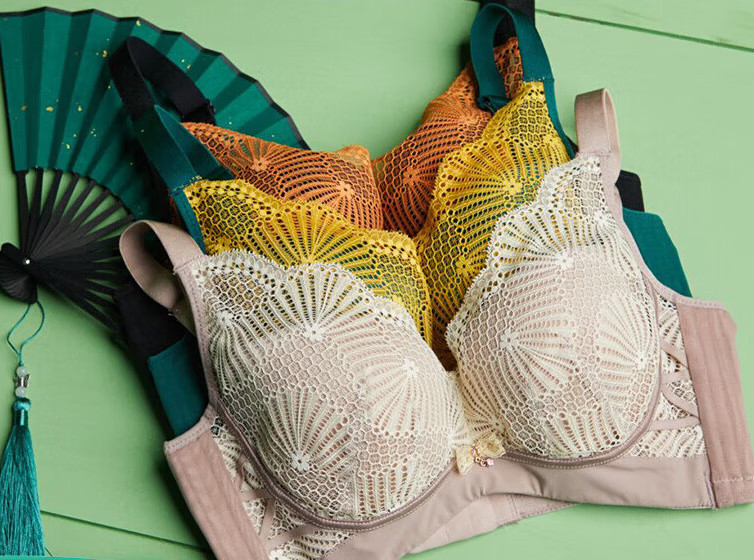 金薇林夕商场西维娅内衣蚕丝中薄杯无钢圈收副乳调整文胸716-11 粉