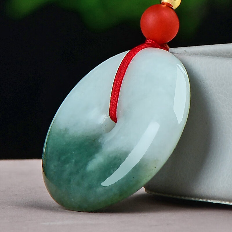 千载一玉 翡翠平安扣吊坠 男女款冰油青平安环玉坠 多款可选 带证书 【款一】QZH0201i油青平安扣吊坠