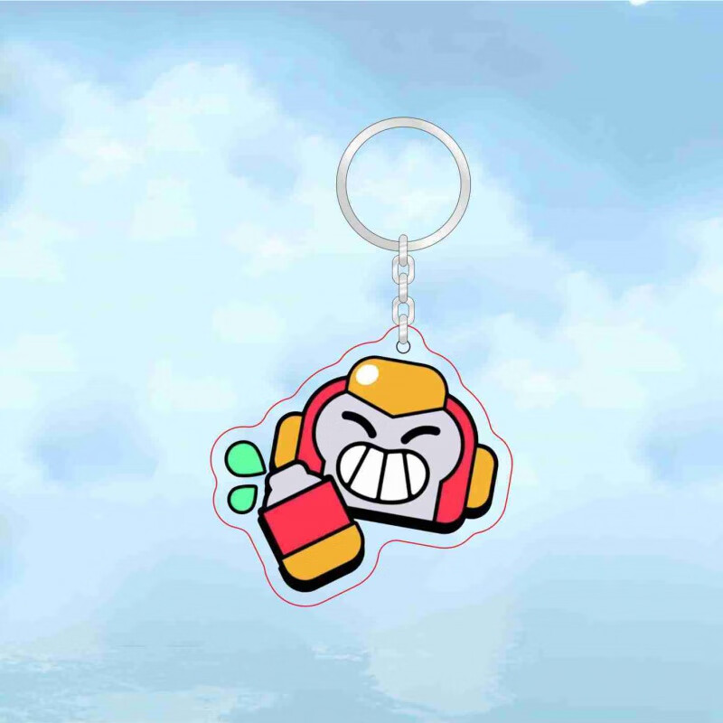 欧凯森荒野乱斗表情包钥匙扣新品手游英雄斯派克图案书包小挂件生日