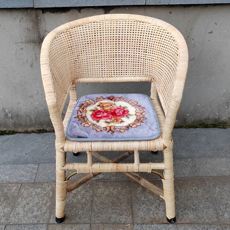 gao)藤椅手工老式藤椅天然藤椅子圈椅老人椅靠背椅凉椅休闲电脑椅竹藤