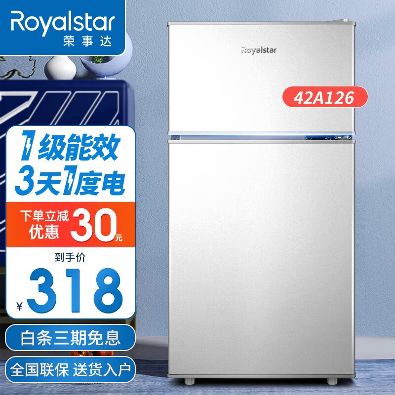 荣事达（Royalstar）【送货上门】迷你冰箱小 小型双门电冰箱家用宿舍冷冻冷藏节能 42A126【三天一度电】【95%地区隔日达】银怎么样,好用不?