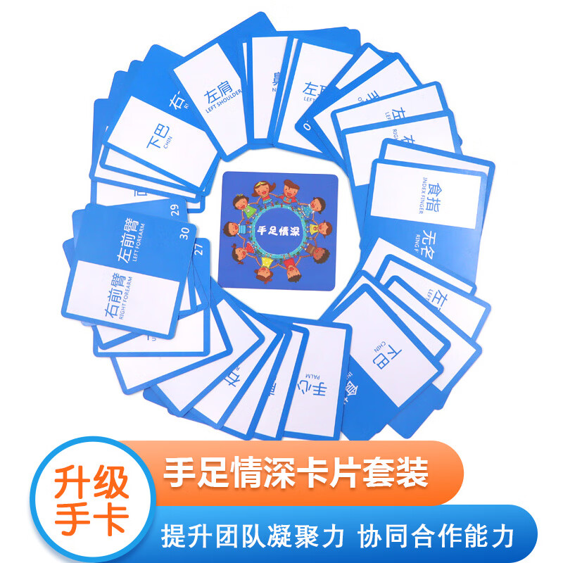 手足情深拓展团建游戏道具室内创意趣味聚会活动户外团队破冰卡片 31