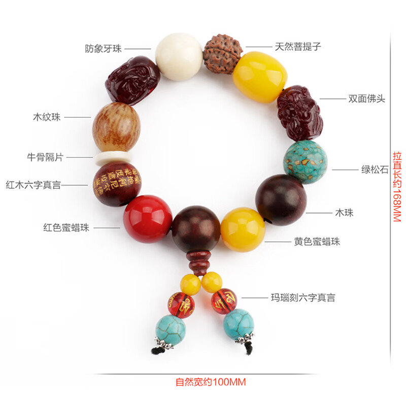 宝佩 高档沉香木手串罗汉佛珠文玩菩提子出入平安汽车档位珠礼品 菩提子档位珠