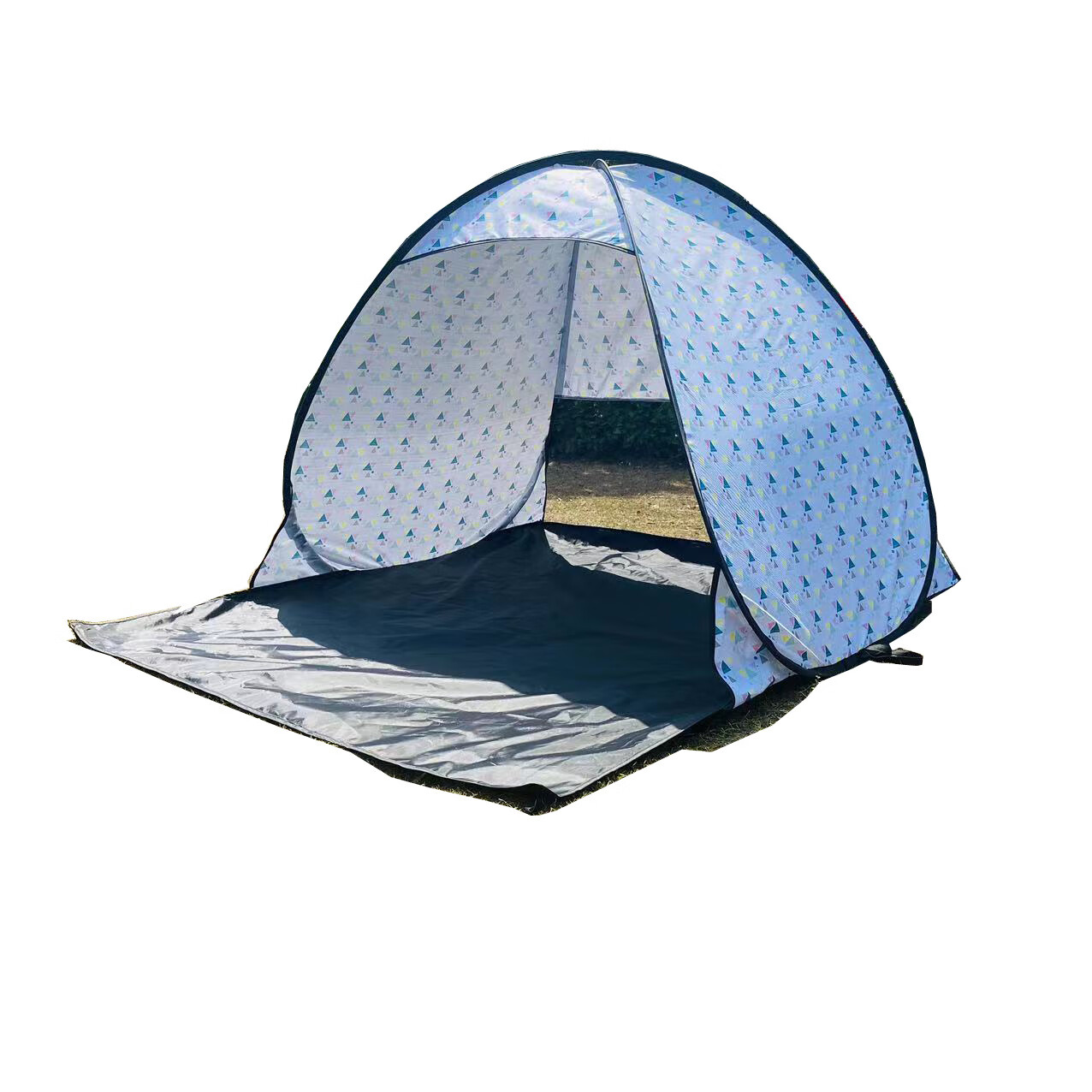 沙滩垫防晒秒开便携速开遮阳帐篷沙灘墊八字帐折叠户外钓鱼沙滩篷 可定制 双人