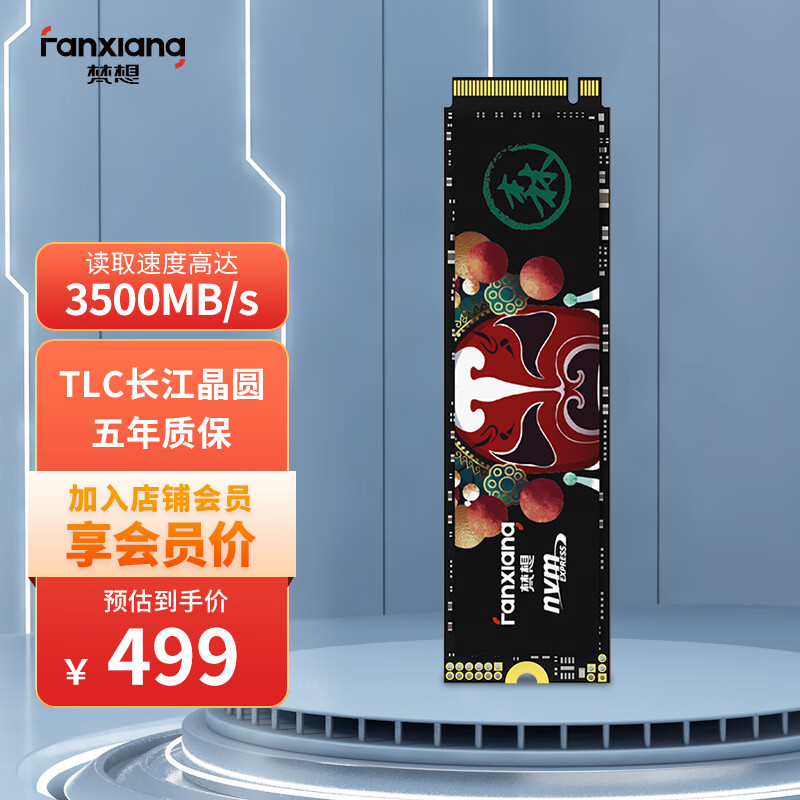 梵想（FANXIANG）2TB SSD固态硬盘 精选长江存储晶圆 国产TLC颗粒 M.2接口(NVMe协议) S500PRO属于什么档次？