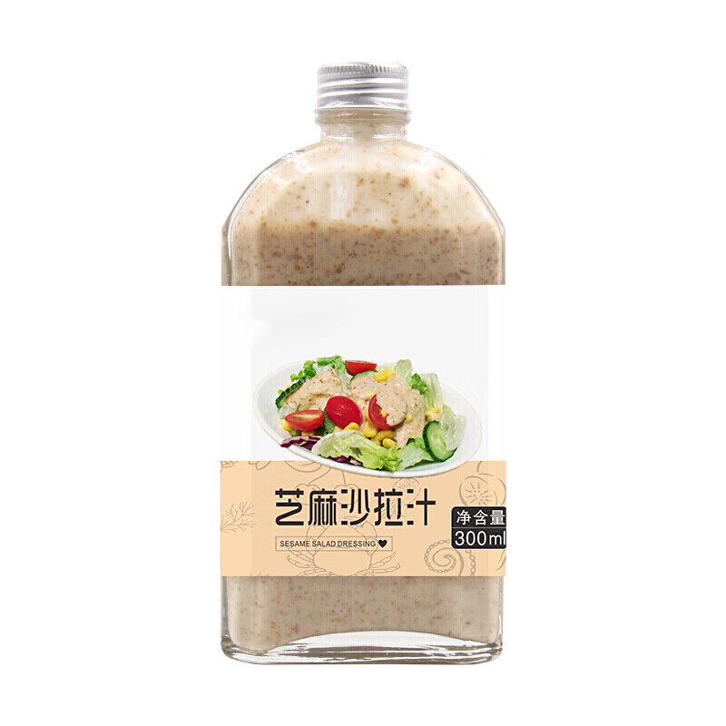 维霆焙煎芝麻酱沙拉酱0水果蔬菜脂肪0轻食酱料沙拉汁培煎汁 拉汁培煎