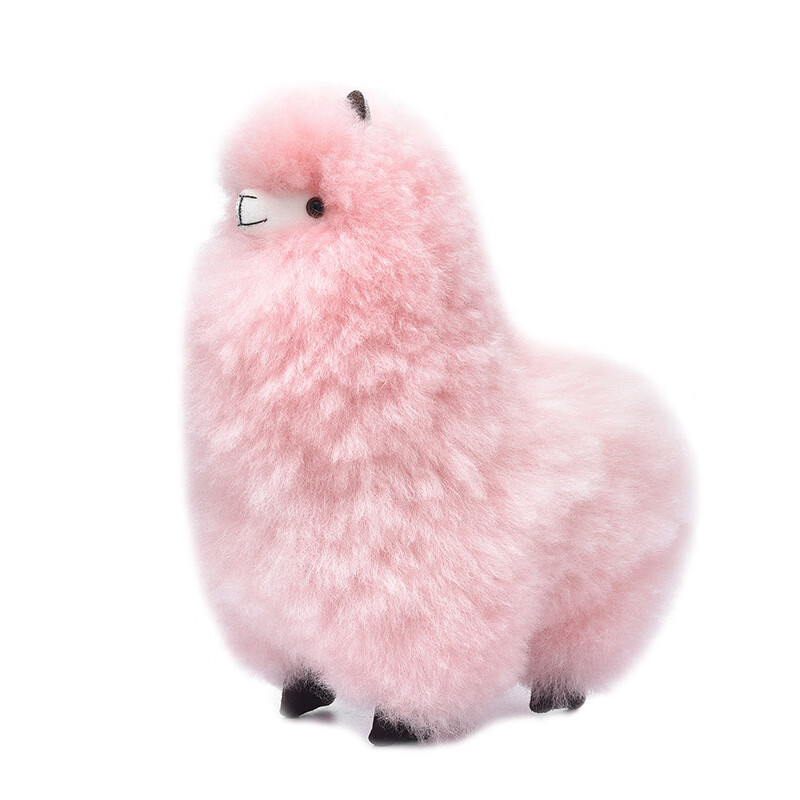 梦不落粉色羊驼玩偶公仔 秘鲁手工毛绒玩具 warmpaca温暖驼 粉色 24