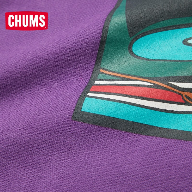 CHUMS洽洽鸟40周年户外秋冬加厚保暖时尚运动休闲卫衣帽衫CH00-1410 紫色P002 XL