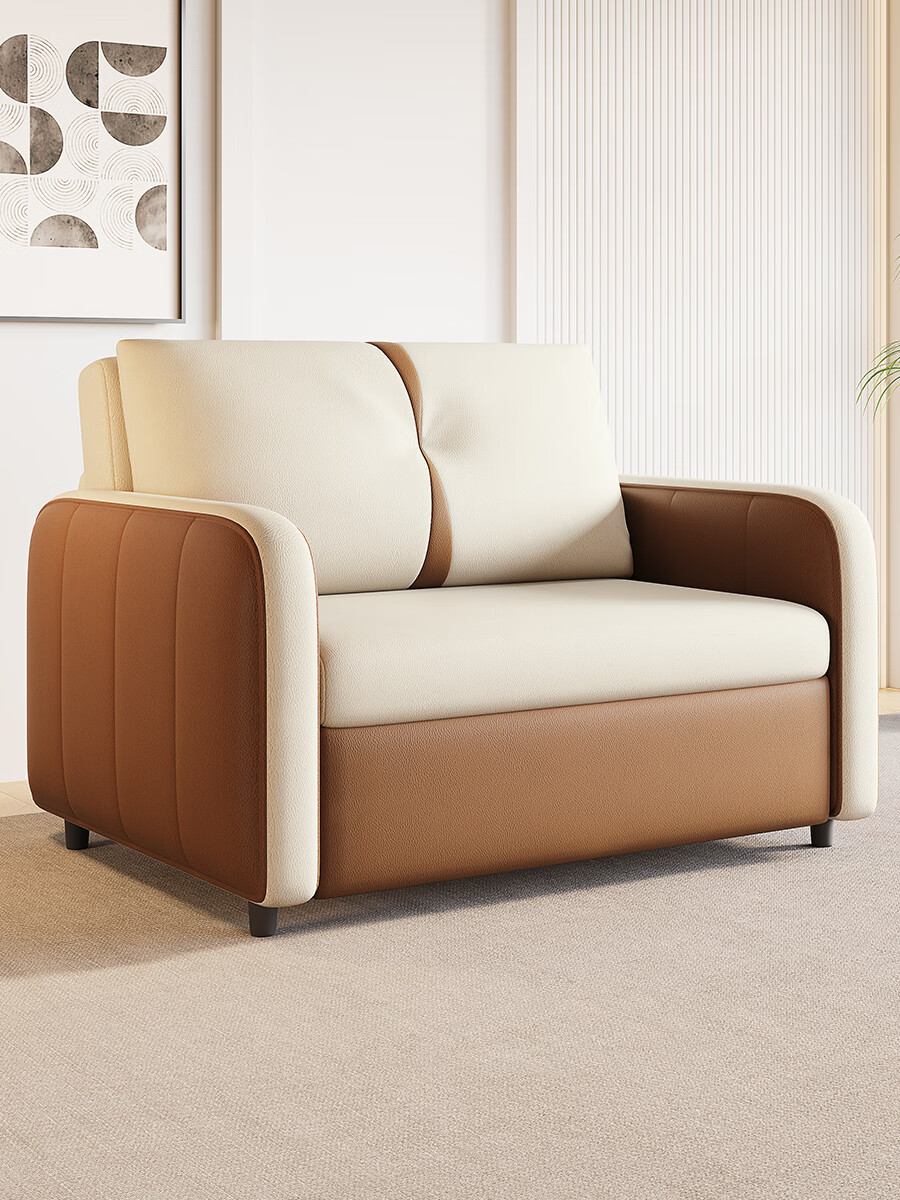 蓝铂丽沙发床折叠猫抓皮沙发床两用多功能现代简约客厅小户型双人伸缩