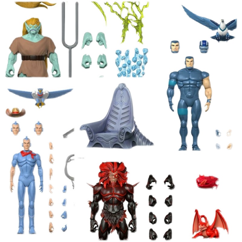 super7经典动画银鹰战士第2波 钢铁意志 星球魔 风槌 蓝眼镜 预定 4人