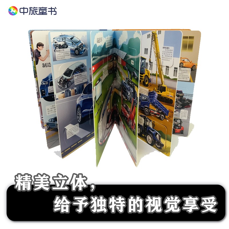 揭秘汽车 科普翻翻书 4-10岁 揭秘系列汽车百科 中旅童书详情图