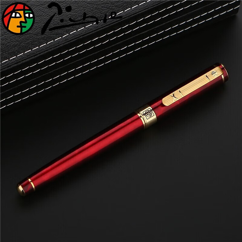 毕加索(Pimio)钢笔918财务美工商务办公高档暗尖美工笔917书法练字签名弯尖美工笔节日送礼钢笔 902玛瑙红弯尖美工(1.0mm)礼盒装