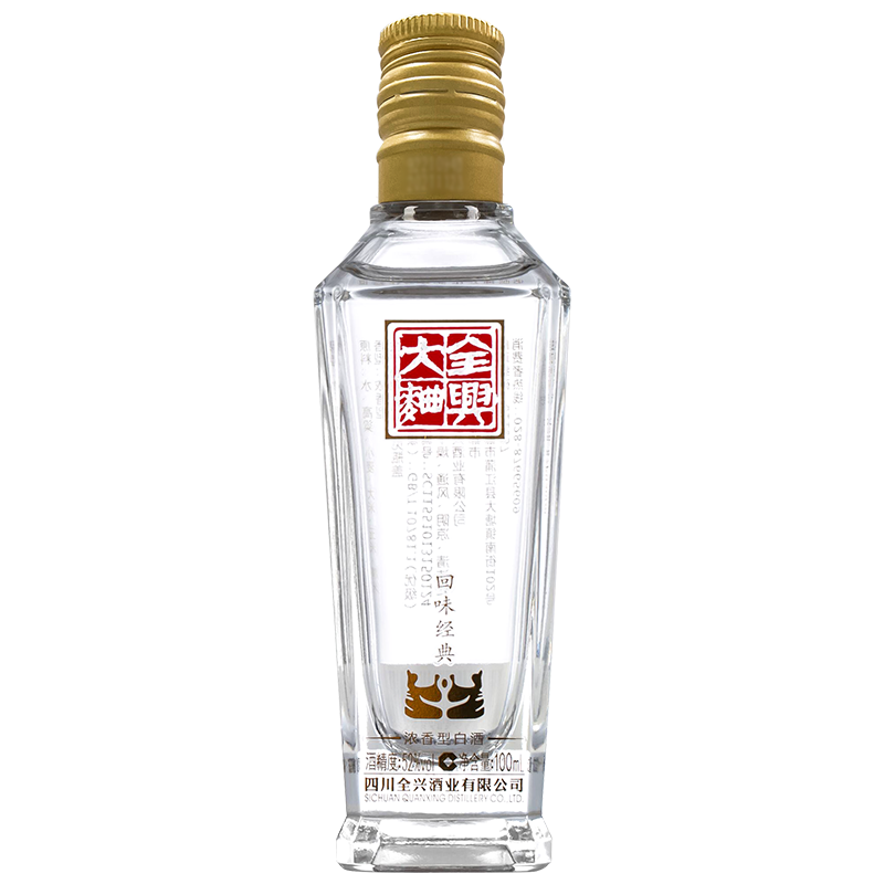 28日0点、京东特价app:全兴大曲回味经典52度纯粮白酒 100ml 单瓶装