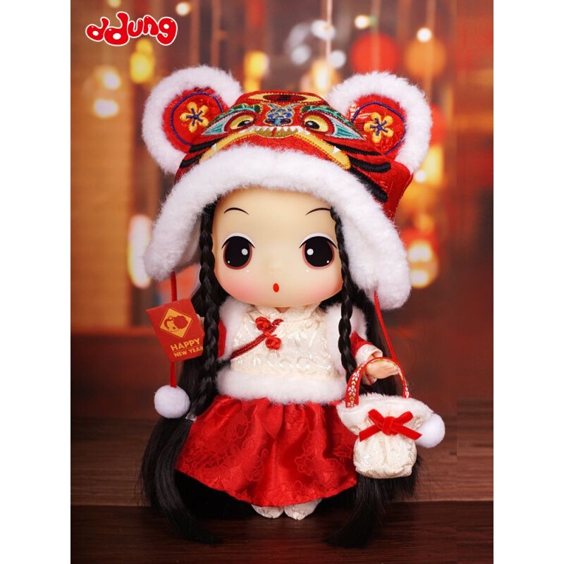 冬己2022新年娃娃 虎年吉祥物元旦新春国潮玩偶摆件跨年礼物 18cm新年