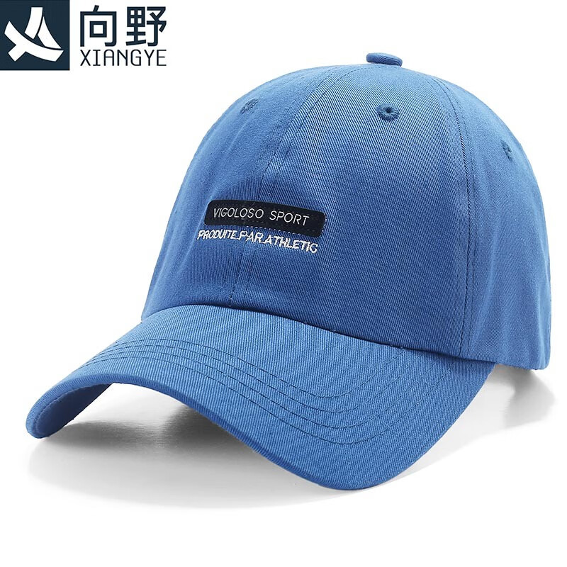 休闲钓鱼户外防晒登山鸭舌帽太阳帽遮阳帽 蓝色(头围55-60)檐长7厘米