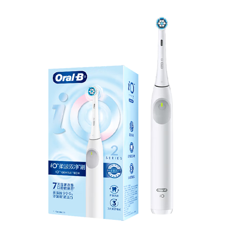 歐樂(lè )B【李佳琦同款】智能電動(dòng)牙刷iO2典雅白刷頭*1柔波雙凈刷國家補貼京東自營(yíng)生日禮物情侶送禮伴手禮
