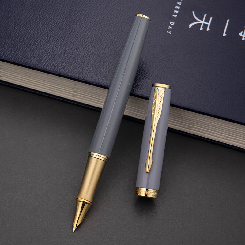 英雄（HERO） 钢笔 E609特细 铱金日常书写商务练字三年级中小学男女墨水笔 浅仓灰 精装 EF暗尖