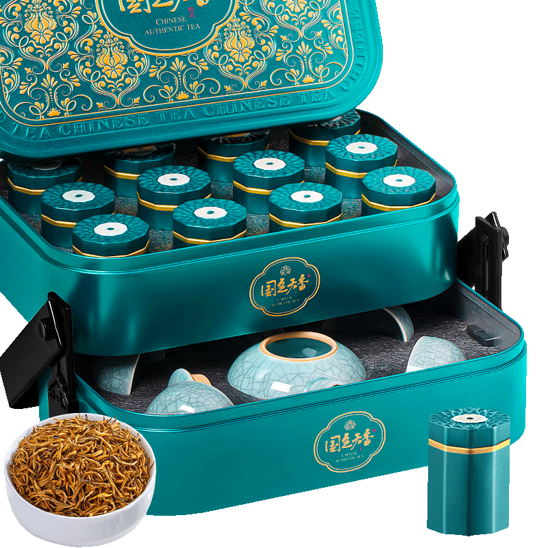 音朗 茶葉 紅茶金駿眉新茶特級蜜香武夷山桐木關全黃芽年貨節(jié)禮盒180g