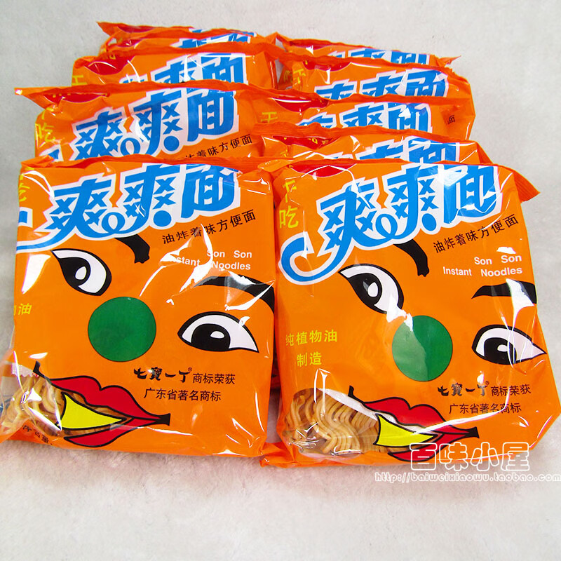 七宝一丁爽爽面55g*40包(一箱)干脆面干吃面方便面儿时回忆 经典版