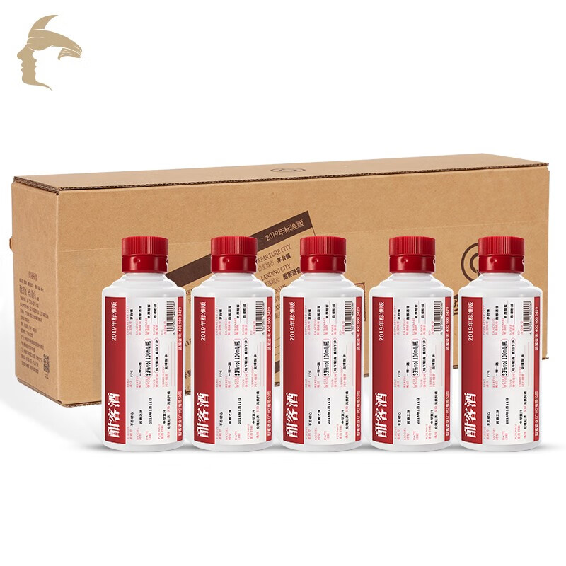 酣客 标准版 酱香型白酒 大曲坤沙贵州白酒 53度 100ml 5瓶 2019版