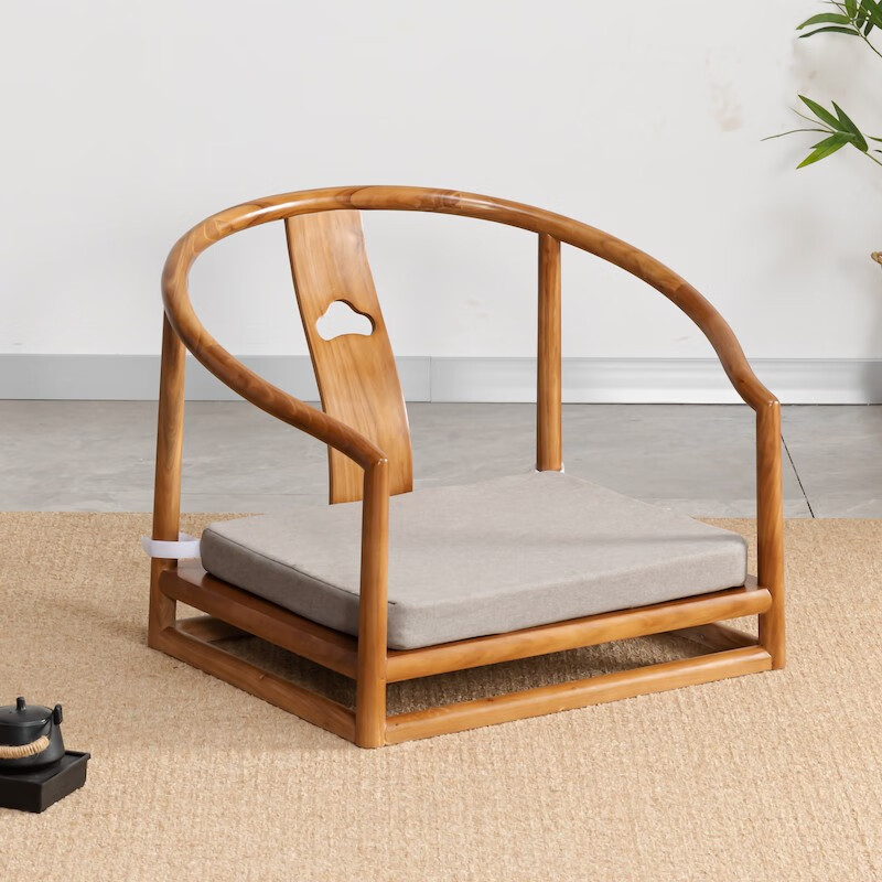 信之源品(shinworks) 罗汉椅榆木新中式榻榻米座椅圈椅带扶手实木落地