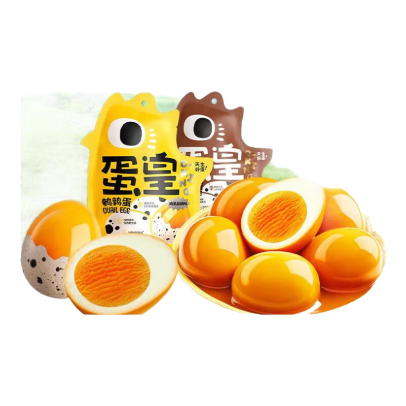 鹽津鋪?zhàn)欲u香鵪鶉蛋 鹽焗蛋  鹵蛋獨(dú)立小包小吃 蛋皇谷物 零食食 蛋皇 400g鵪鶉蛋（混合口味）