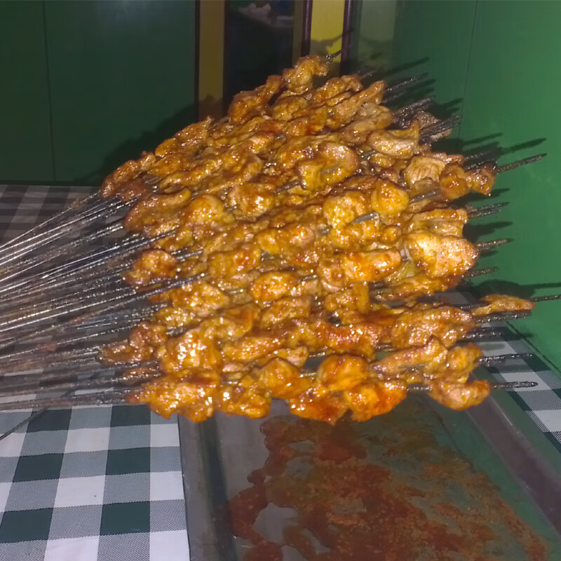 虎钢馋青海西宁特产小吃沙力海烤羊肉串20串真空包装超好吃顺丰