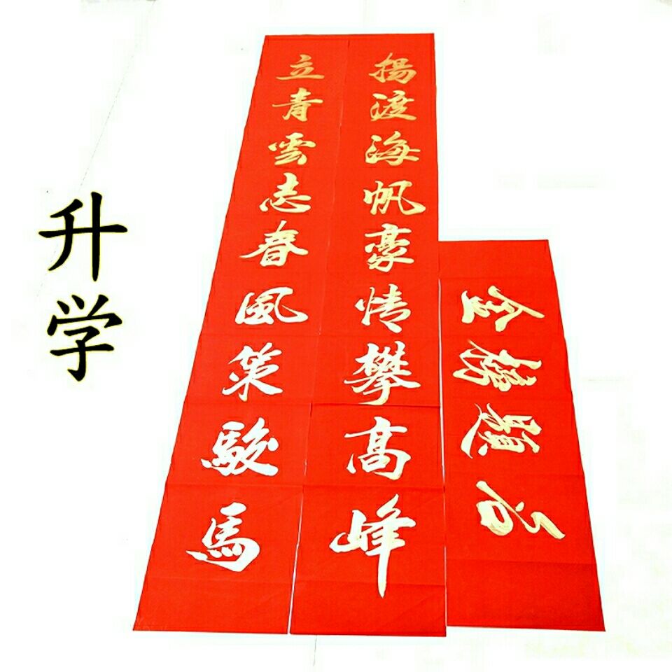 文枝升学,励志,考大学 金榜题名 升学宴对联,专业手工书写,大门专用