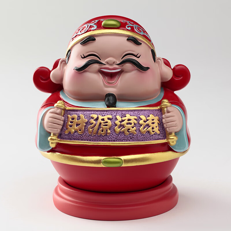 薇欧漫不倒翁摆件有财有义财神不倒翁办公室桌面乔迁新居开业礼品客厅