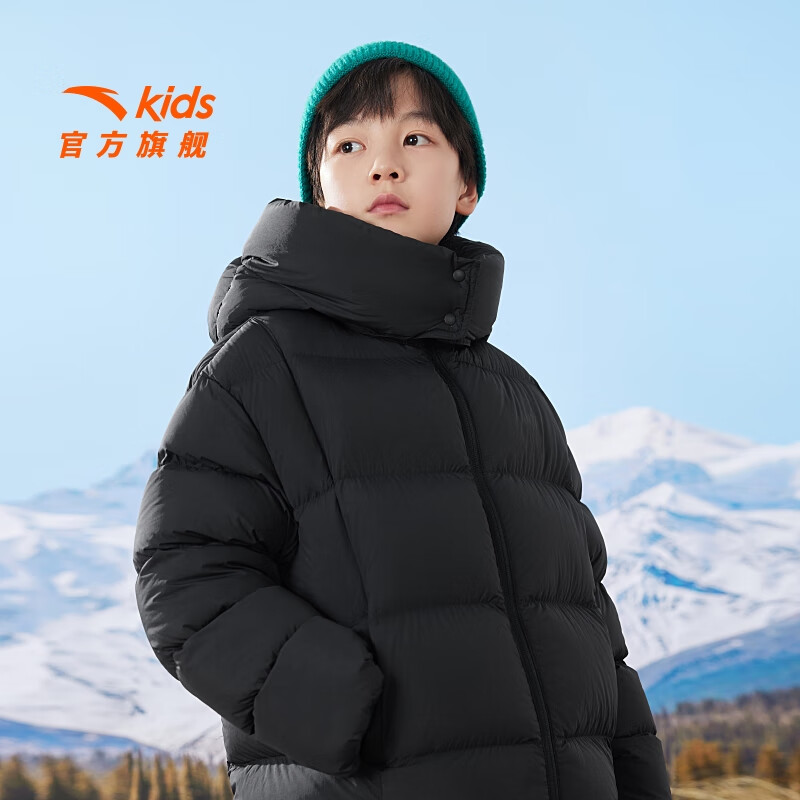 安踏儿童羽绒服男大童装24年冬季加厚舒适百搭保暖面包服户外防风抗寒