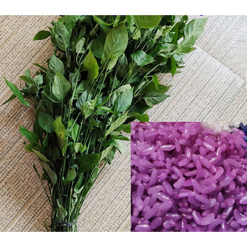 虎钢馋广西特产五色糯米饭植物染料柳州美食七色糯米饭彩色寿司饭团材料 紫色植物