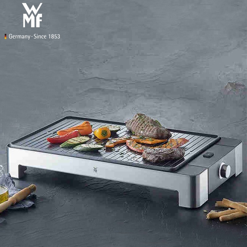 WMF 德国福腾宝 家用室内多功能电烤炉电烧烤机烤肉烤串机不粘电烤盘少油少烟 单层电烧烤炉（全棱面）