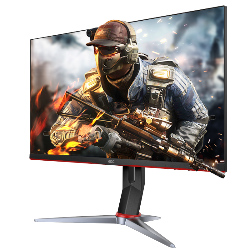 AOC 27英寸 IPS 广色域 165Hz HDR Mode技术 1ms响应 直男小钢炮 人体工学支架 游戏电竞电脑显示器 27G2SP