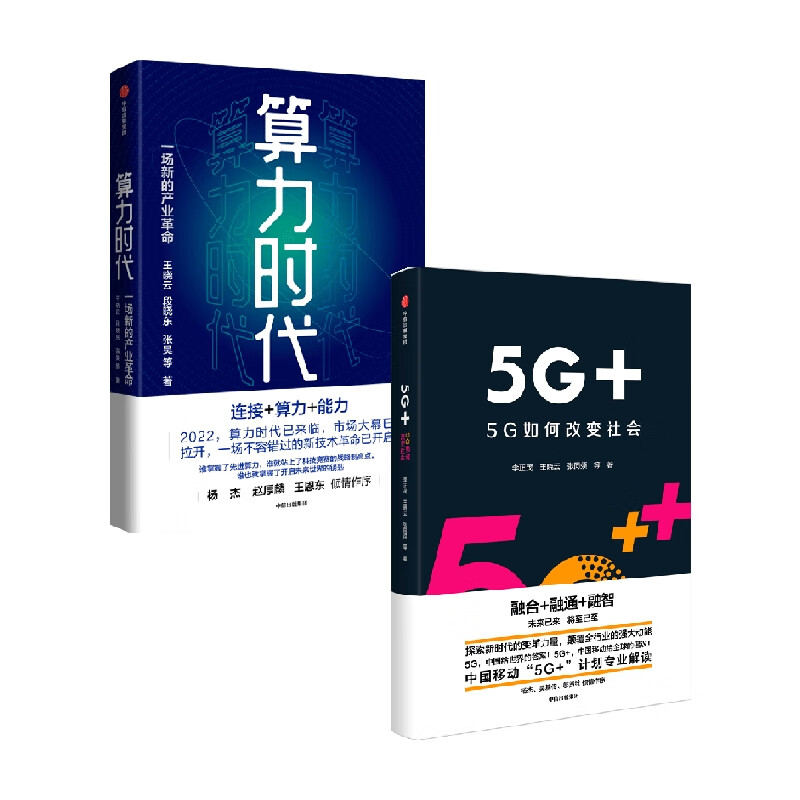 算力时代+5G+ 5G如何改变社会 套装2册 王晓云 段晓东 张昊 等著 经济